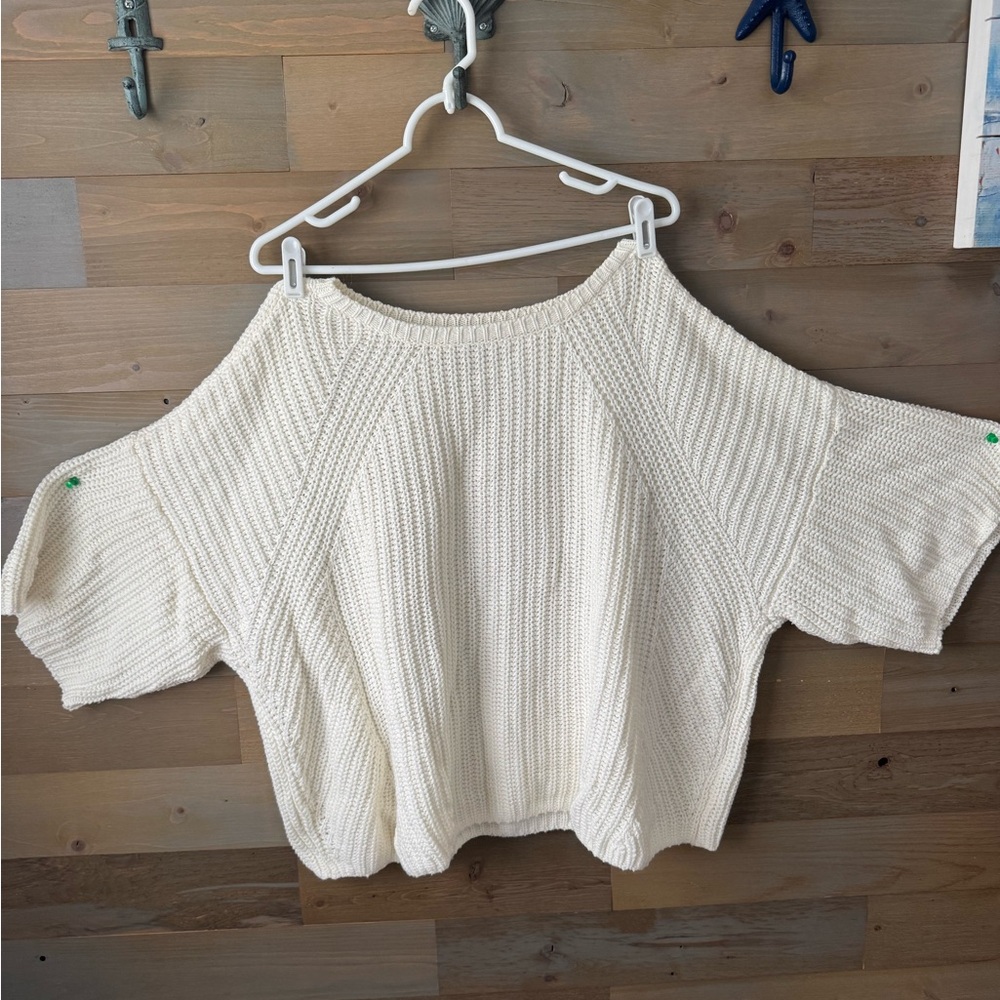 O'Neill Cream Off-the-Shoulder Sweater with Chunky Knit